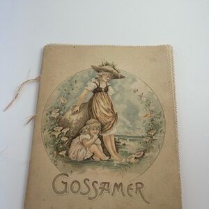 1880s Gossamer by Ellis Walton antique Victorian chromolithograph book
